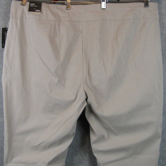 Alfani Tummy Control Pull On Capri Pants Summer Straw Size 26W NWT - Picture 3 of 6